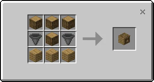 Крафт ящика с двумя воронками из дерева