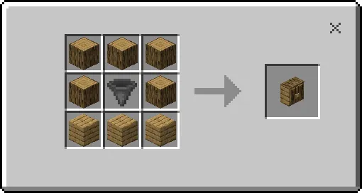 Крафт ящика с воронкой из дерева