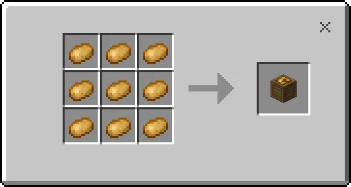 Крафт ящика картофеля