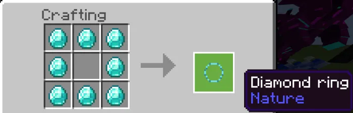 Крафт алмазного кольца