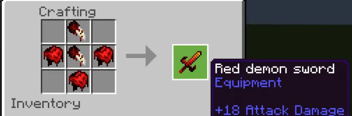 Крафт красного меча демона