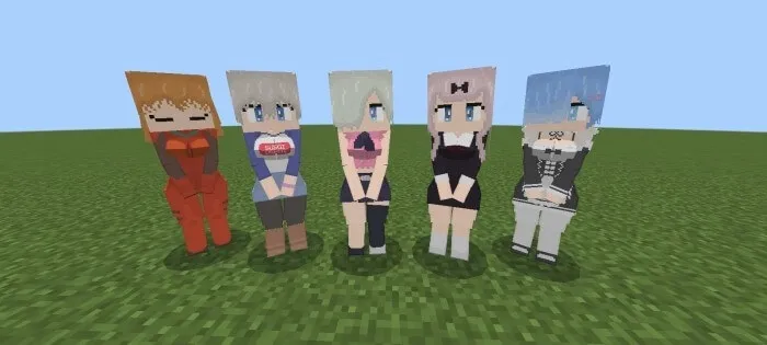 Вид Аска Лэнгли, Хана Узаки, Элизабет, Чика Фудзивара, Рем