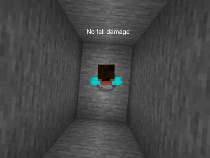 Нету урона при падении