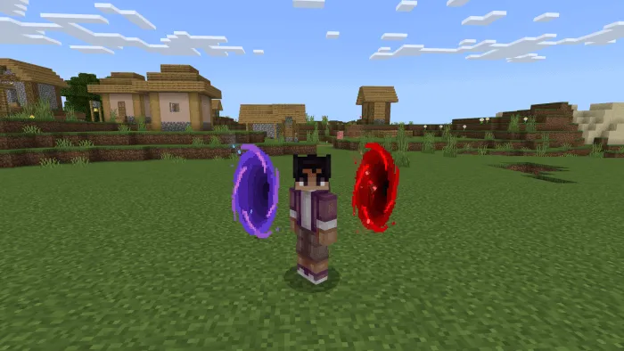 Игрок рядом с порталами