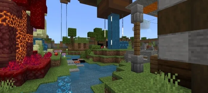 Река и лава