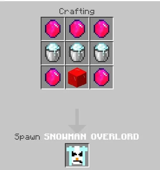 Крафт повелителя снеговиков