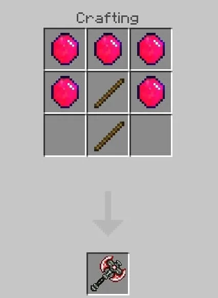 Крафт боевого топора хаоса