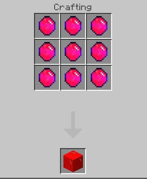 Крафт алмазного блока заоса