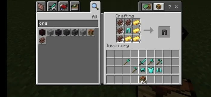 Крафт незеритовых поножей