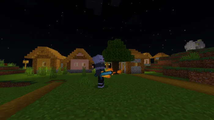 Огненный меч в ночное время