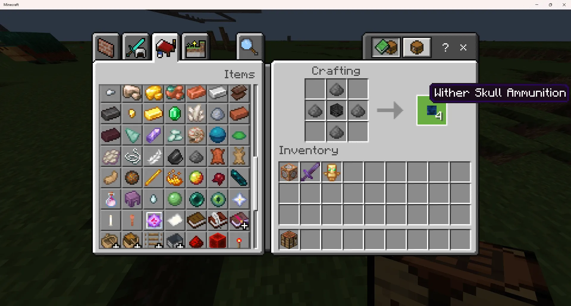 Крафт боеприпасов для стрелка черепами