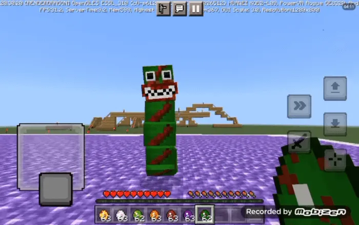 Зеленый червь в игре