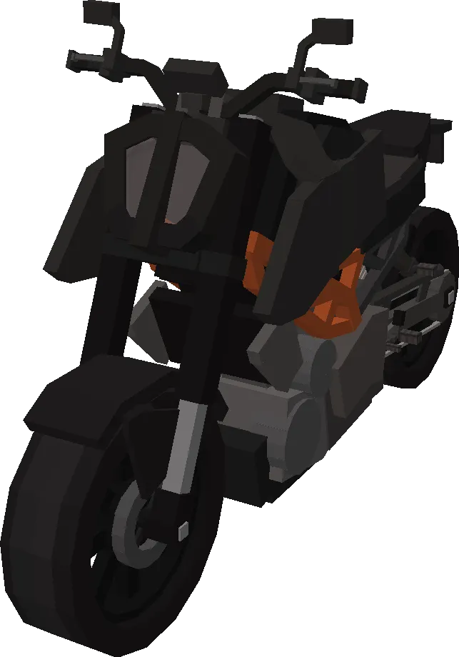 Вид черного мотоцикла