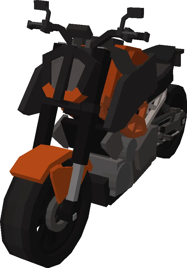 Вид оранжевого мотоцикла