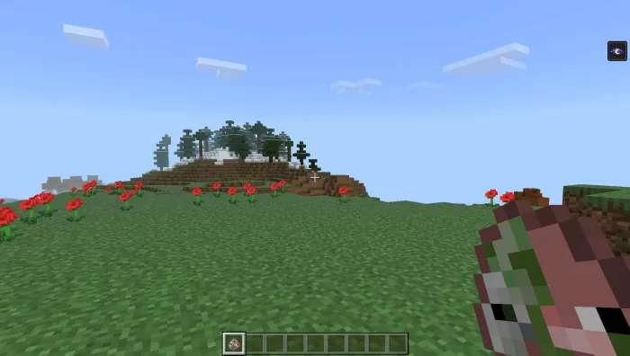 Игрок держит в руке яйцо спауна свиньи