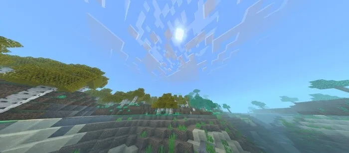 Вид облаков днем