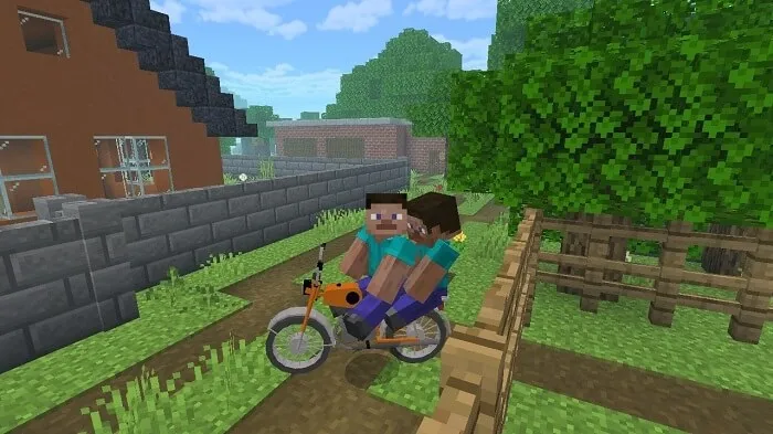 Два игрока на одном мопеде