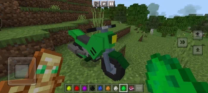 Зеленый мотоцикл