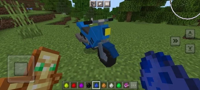 Синий мотоцикл