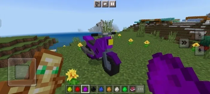 Фиолетовый мотоцикл