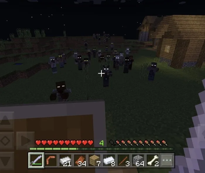 Орда зомби ночью