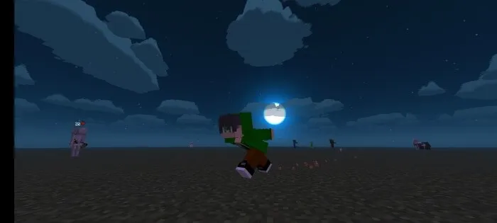 Игрок бежит в стиле Наруто