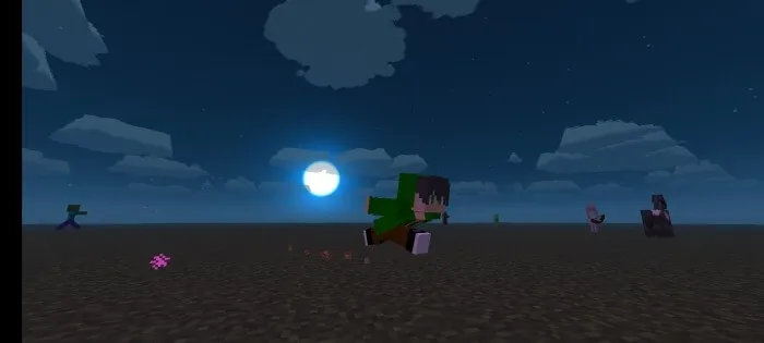 Игрок бежит в ночи как Наруто