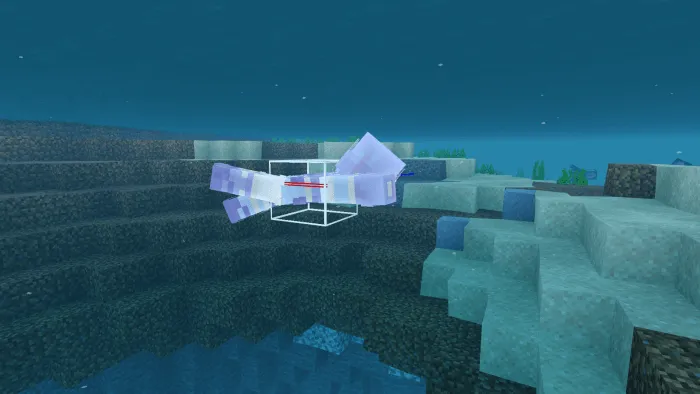 Хитбокс плывущего игрока