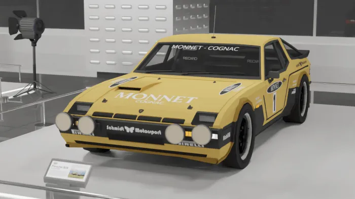 Желтый ралийный порш карерра