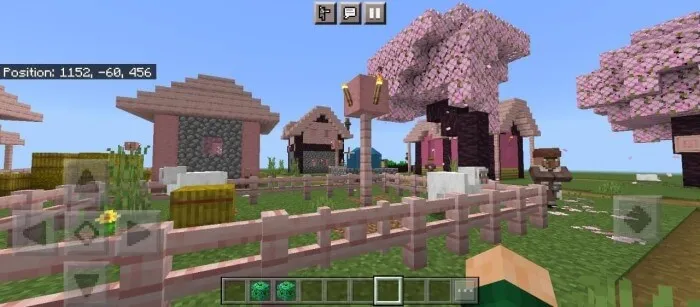 Вишневая деревня в Майнкрафт
