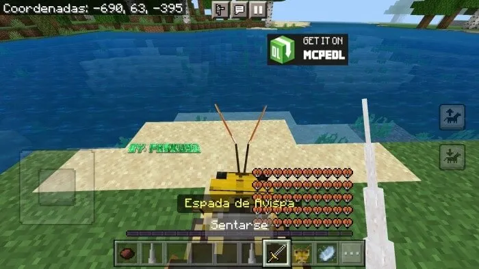 Игрок верхом на осе