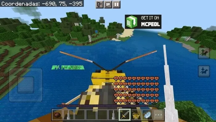 Игрок летит на осе