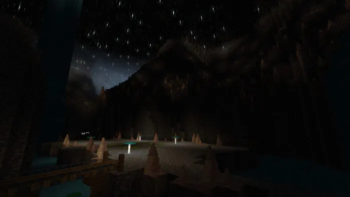 Сталактиты в пещере на карте