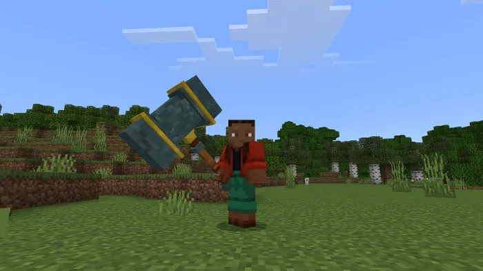 Молот в руках игрока