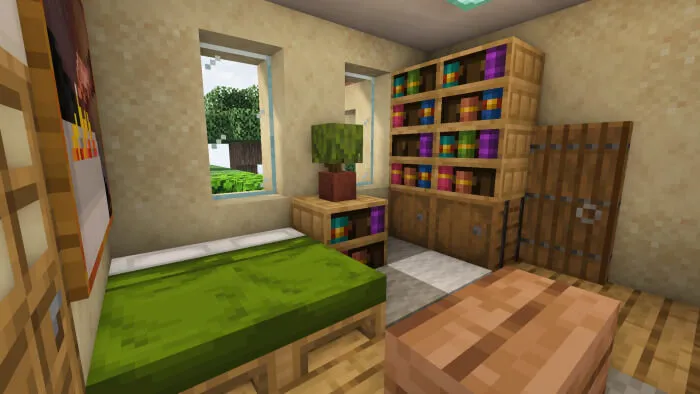 Библиотека с кроватью
