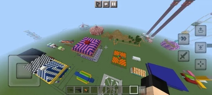 Зоны развлечений в парке аттракционов