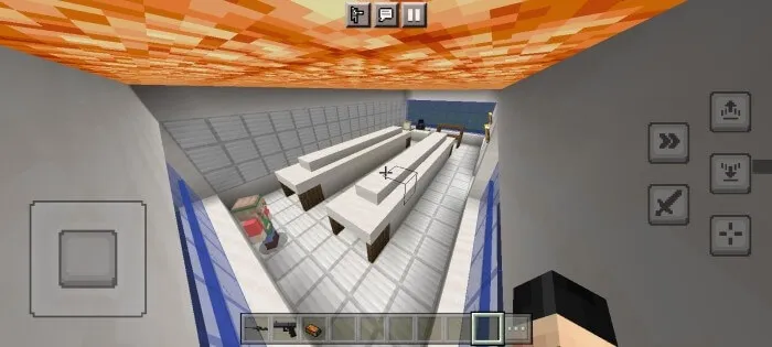 Вид бензоколонки внутри