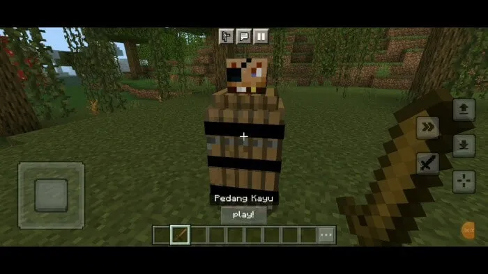 Игрок с деревянным мечом