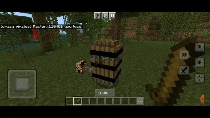 Игрок играет в игру