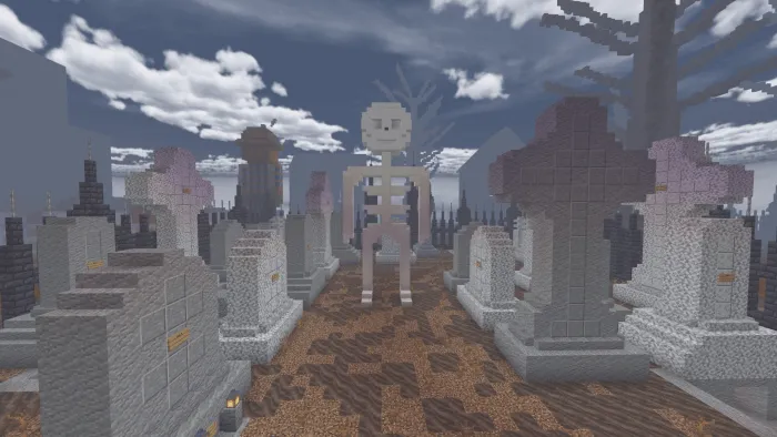 Скелет на карте