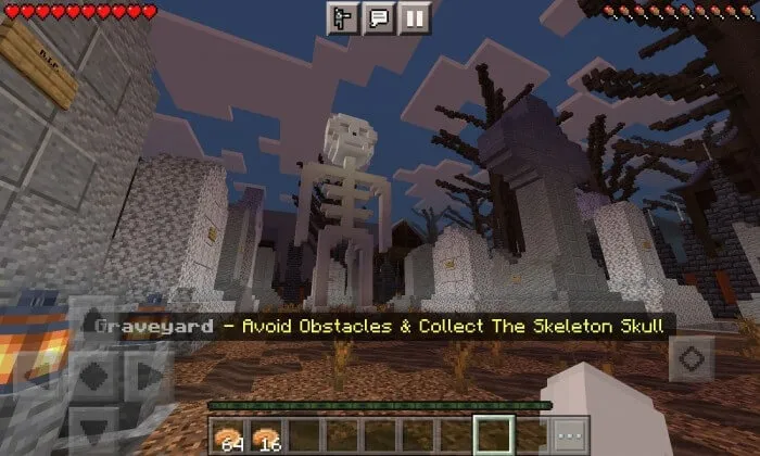 Скелет на кладбище