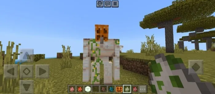 Железный голем с тыквой на голове