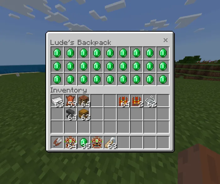 Инвентарь рюкзака