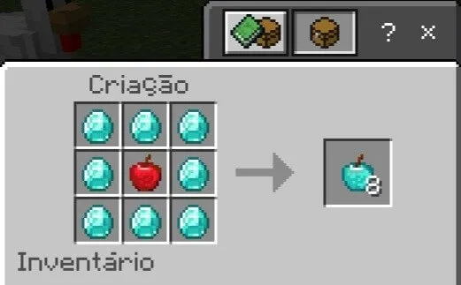 Крафт алмазное яблоко