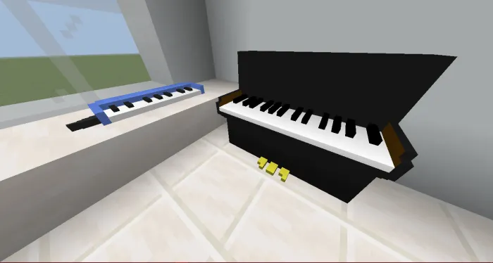 Вид фортепиано