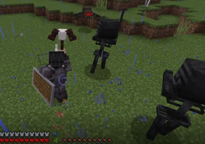 Скелеты сражаются на стороне игрока