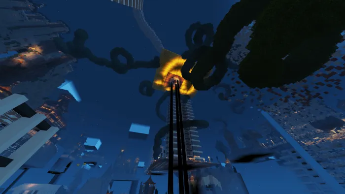 Платформа на конце небоскреба