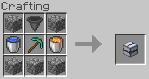 Крафт генератора булыжников
