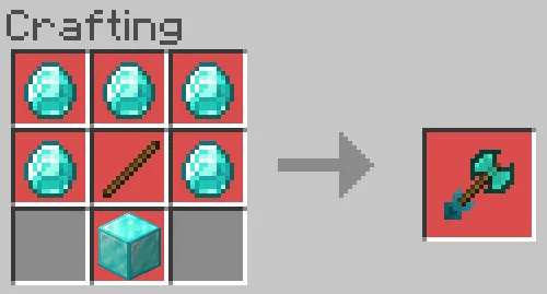 Крафт алмазного боевого топора