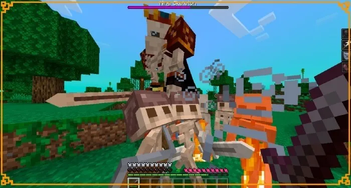 Король скелет в бою